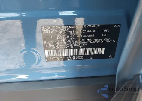 2023 Toyota Rav4 Hybrid Xse from USA, damaged, VIN 2T3E6RFV2PW039965
